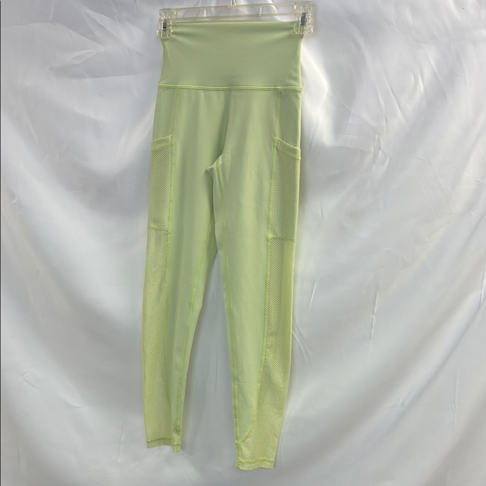 Lime Green High-Waisted Aerie Offline Leggings Size Small
